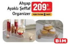 AHŞAP AYAKLI ŞEFFAF ORGANİZER